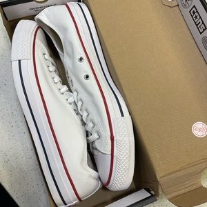White low top Converse - brand new and still in the box!!!